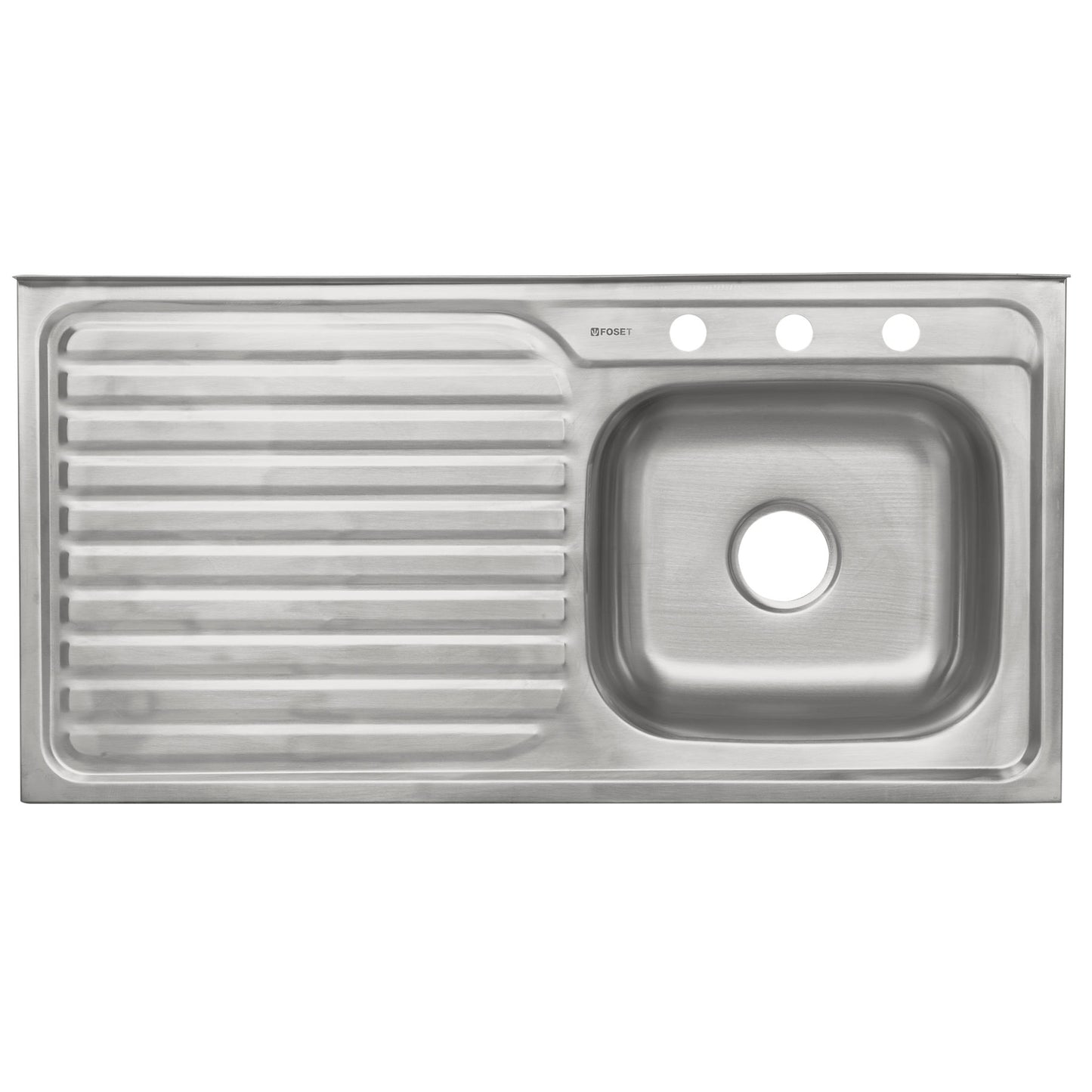 Tarja de sobreponer de 100x50 cm con tina derecha y acabado satín