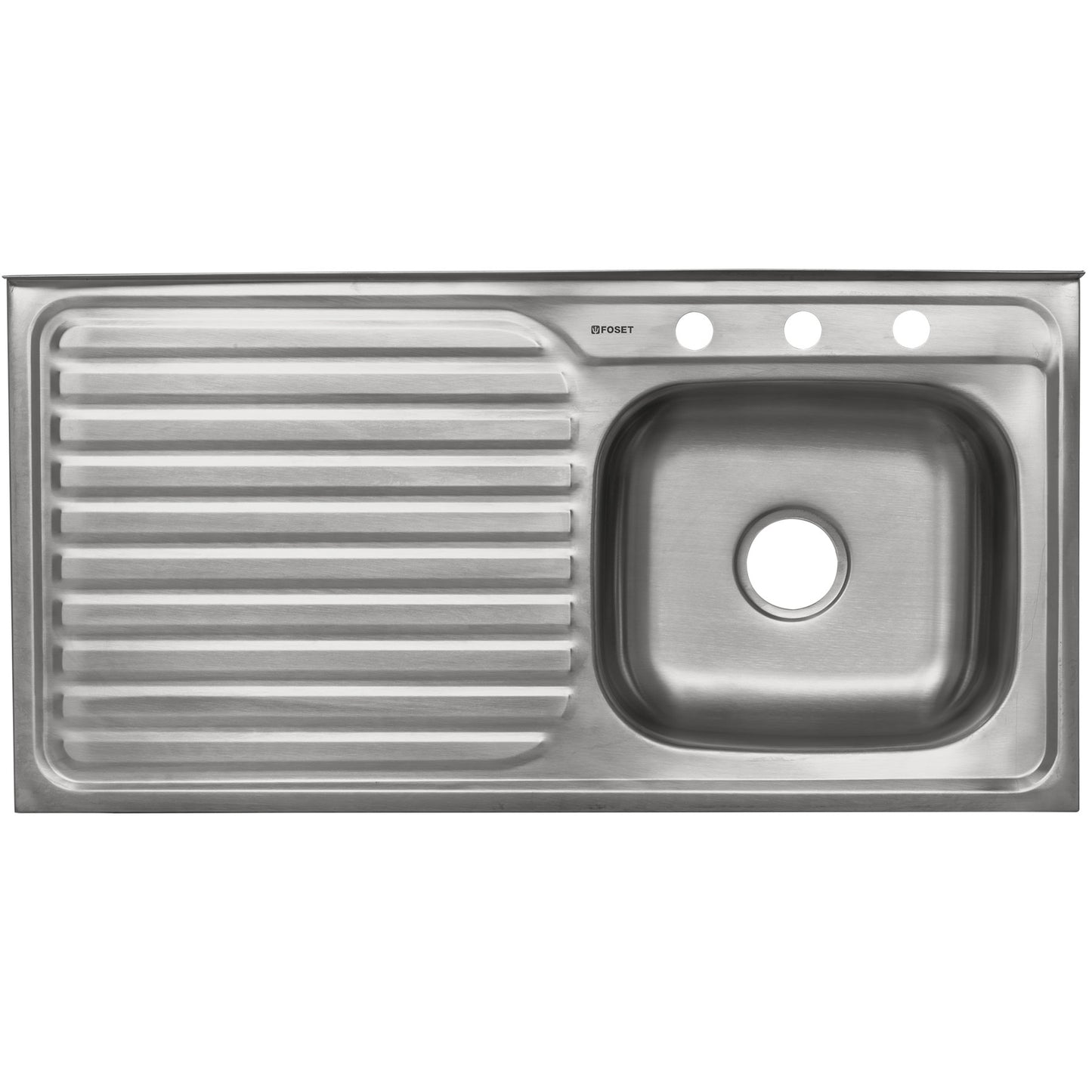 Tarja de sobreponer de 100x50 cm con tina derecha y acabado satín