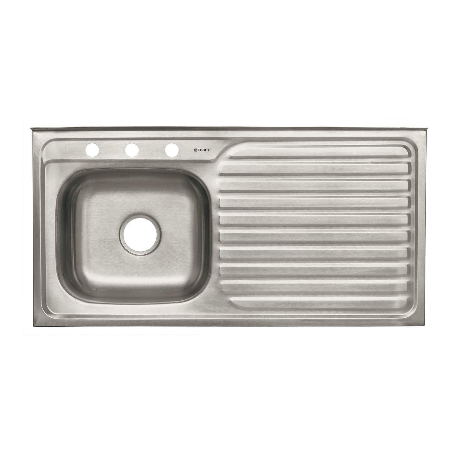 Tarja de sobreponer de 100x50 cm con tina izquierda y acabado satín