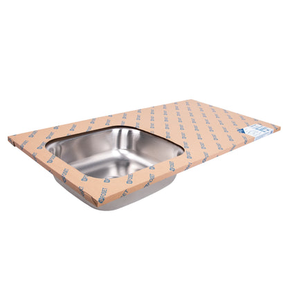 Tarja de empotrar de 100x50 cm con tina izquierda y acabado satín