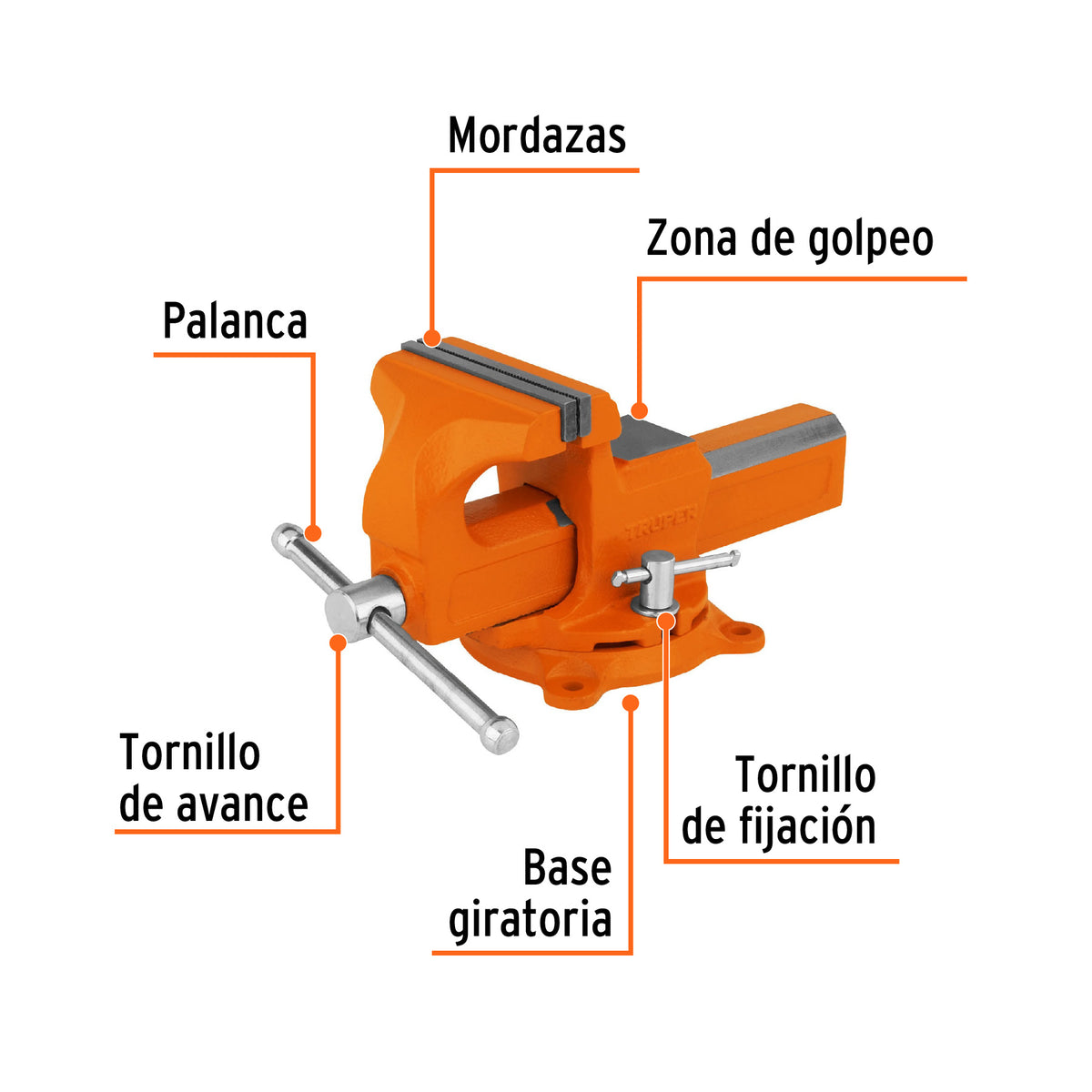 Tornillo de banco 4 pulg tipo europeo - SKU 100199