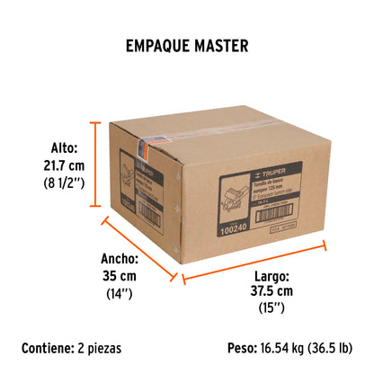 Tornillo de banco 5 pulg tipo europeo - SKU 100240
