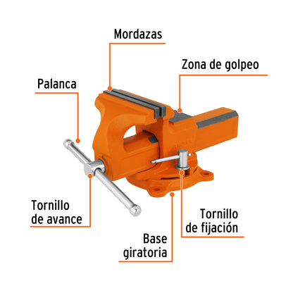 Tornillo de banco 5 pulg tipo europeo - SKU 100240