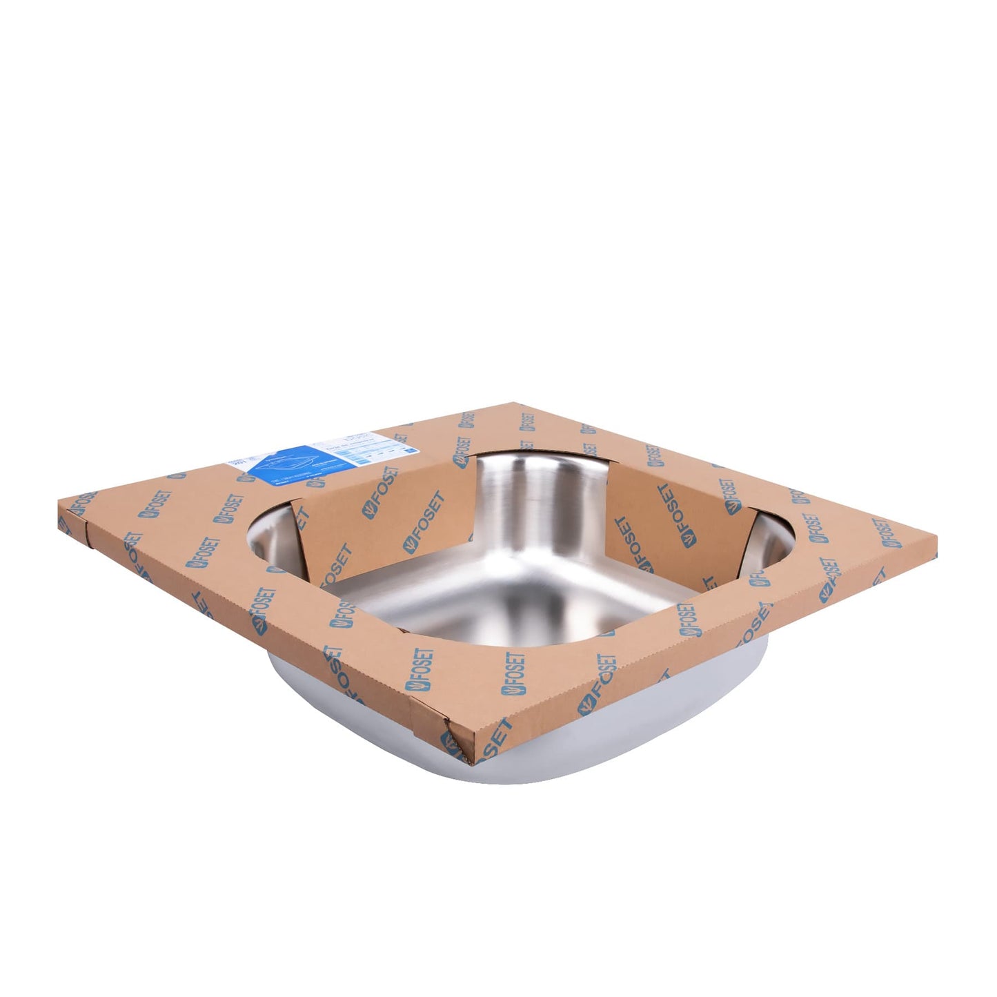 Tarja de empotrar sencilla de 50 x 53 cm con acabado satín