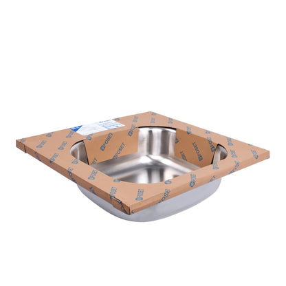 Tarja de empotrar sencilla de 53x51 cm con acabado satín y 3 perforaciones