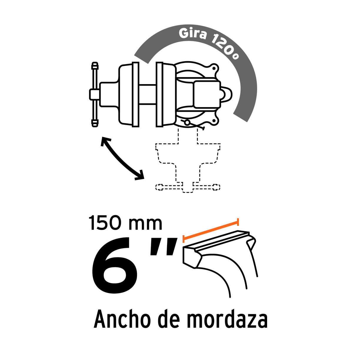 Tornillo de banco 6 pulg tipo europeo - SKU 100241