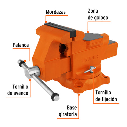 Tornillo de banco 6 pulg uso industrial - SKU 18594