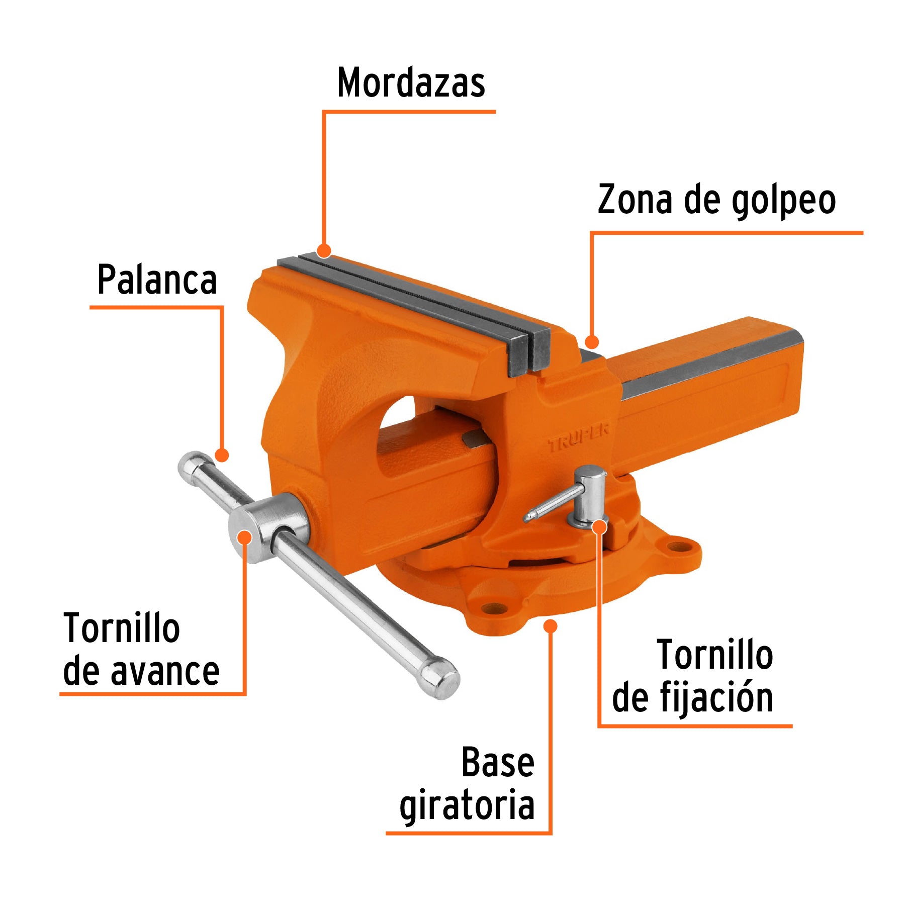 Tornillo de banco 8 pulg tipo europeo - SKU 100242