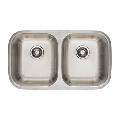 Tarja de submontar de 82x47x23 cm con doble tina y acabado satín