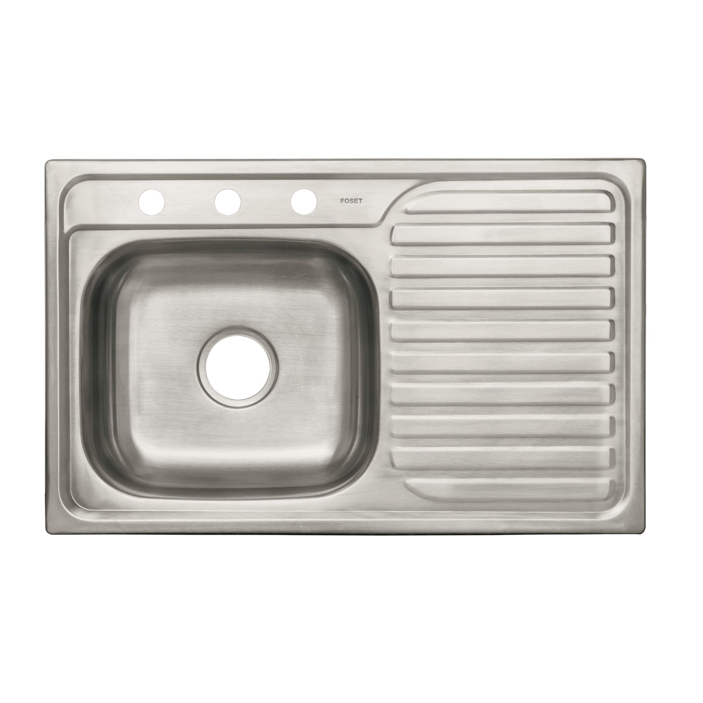 Tarja de sobreponer de 80x50 cm con tina izquierda y acabado satín