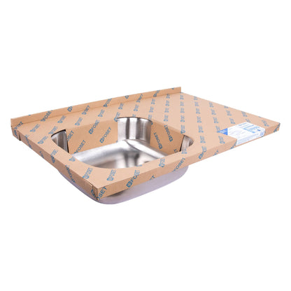 Tarja de sobreponer de 80x50 cm con tina izquierda y acabado satín