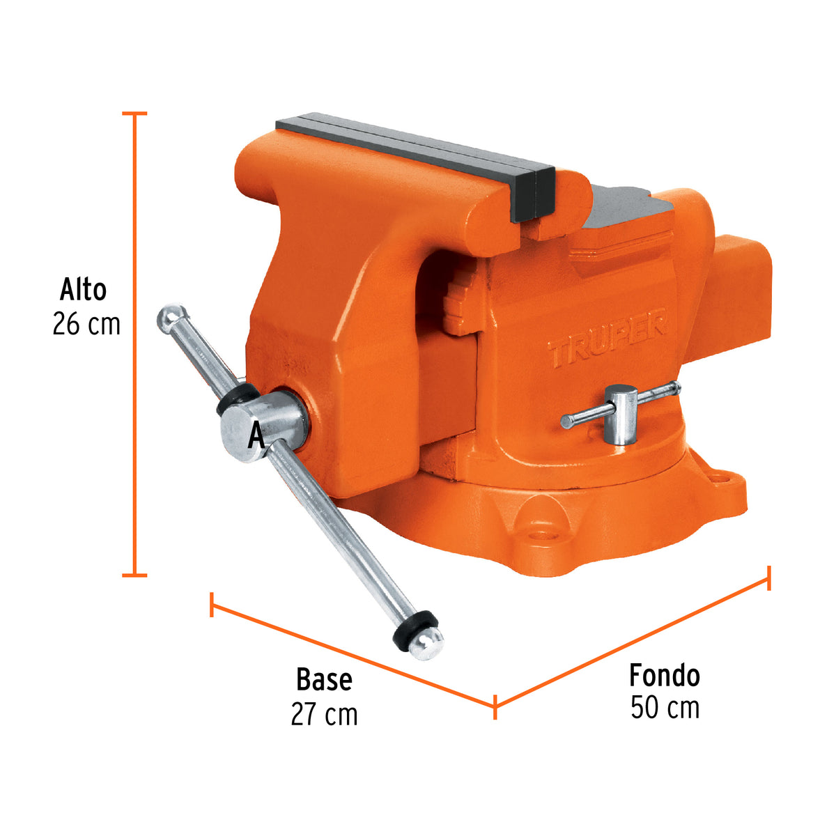 Tornillo de banco 8 pulg uso industrial - SKU 18595