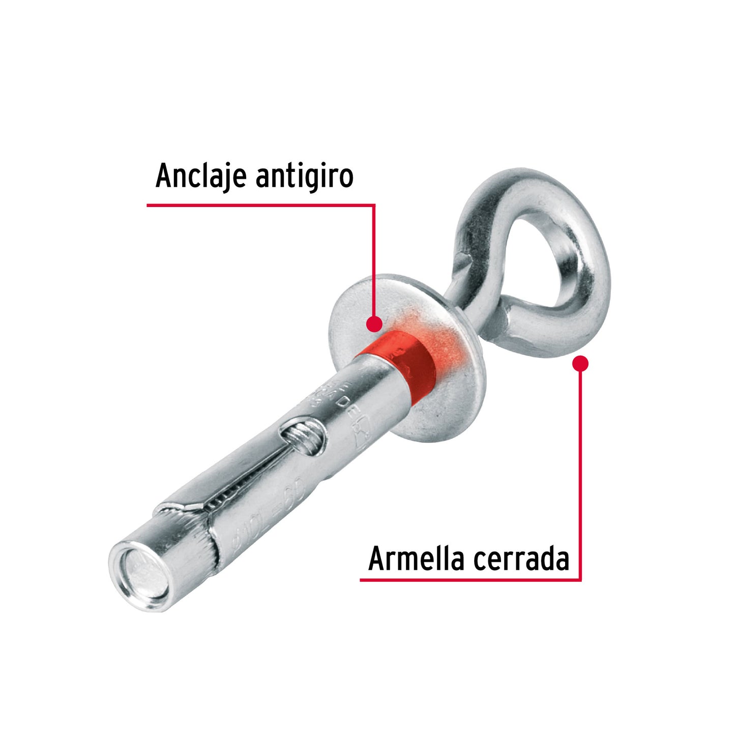 4 Taquetes Expansivos 10x65 mm Armella Cerrada