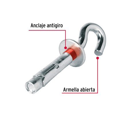 2 Taquetes Expansivos 12x75 mm Armella Abierta