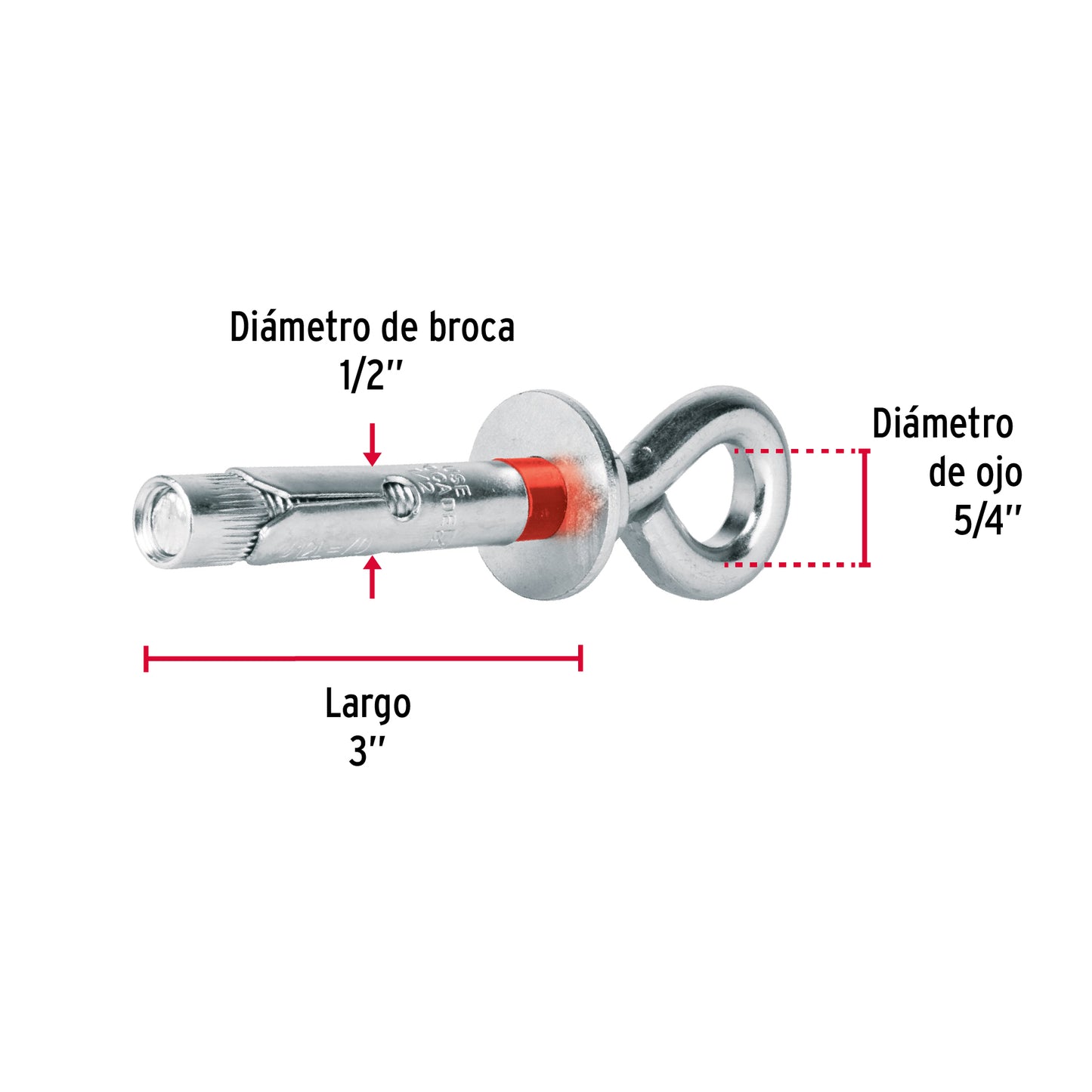 2 Taquetes Expansivos 12x75 mm Armella Cerrada