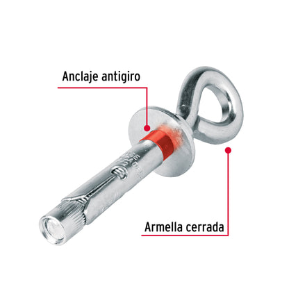 2 Taquetes Expansivos 12x75 mm Armella Cerrada