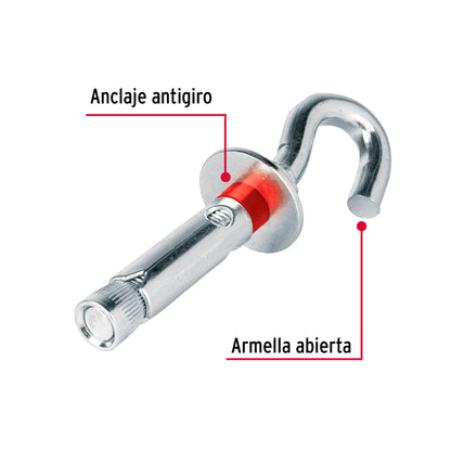 2 Taquetes Expansivos 16x90 mm Armella Abierta