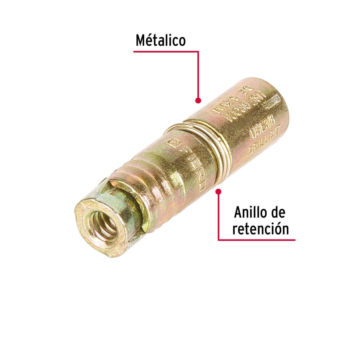 4 Taquetes Expansivos 3/16 pulg sin Tornillo