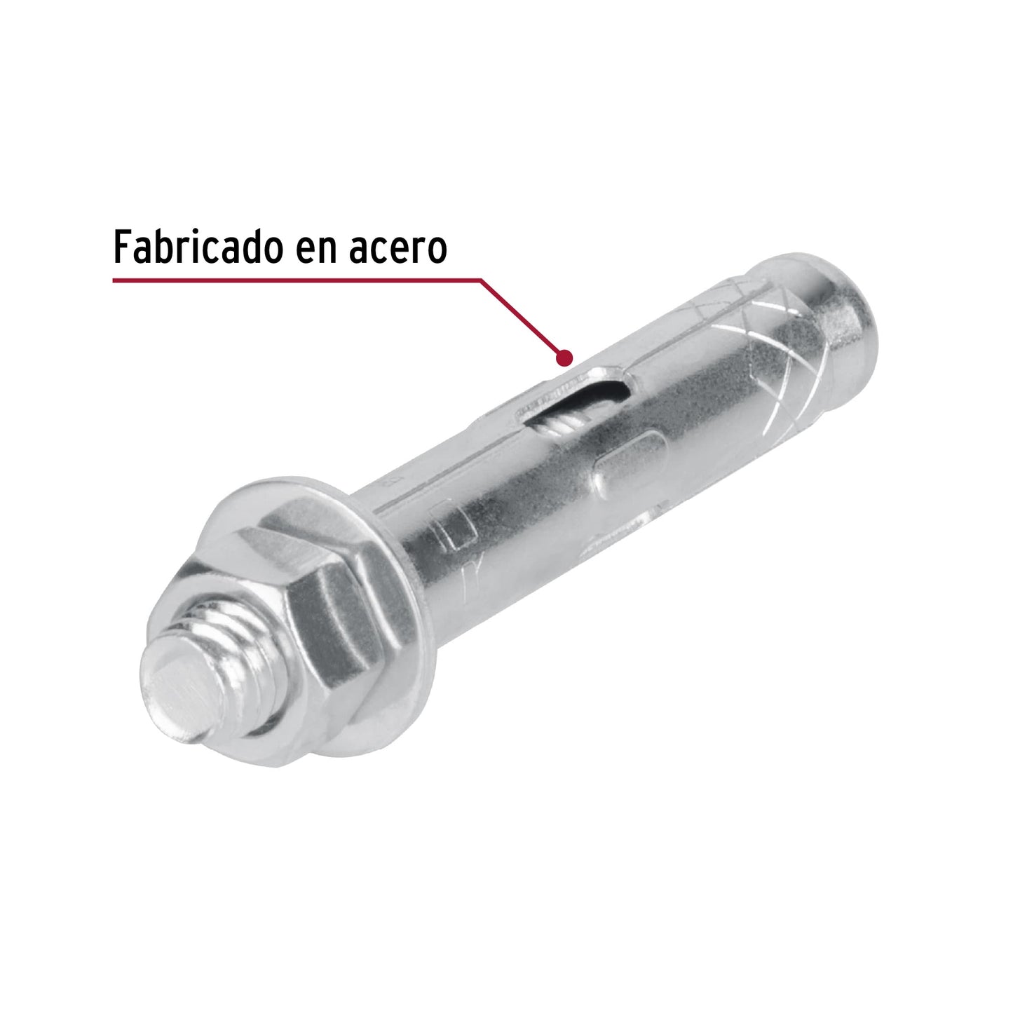 4 Taquetes Expansivos 3/8 pulg con Tornillo