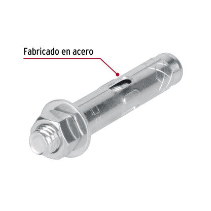 4 Taquetes Expansivos 3/8 pulg con Tornillo