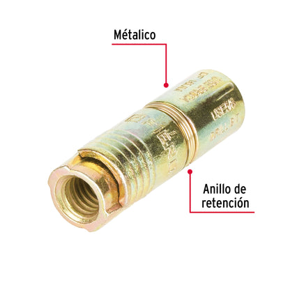 4 Taquetes Expansivos 3/8 pulg sin Tornillo