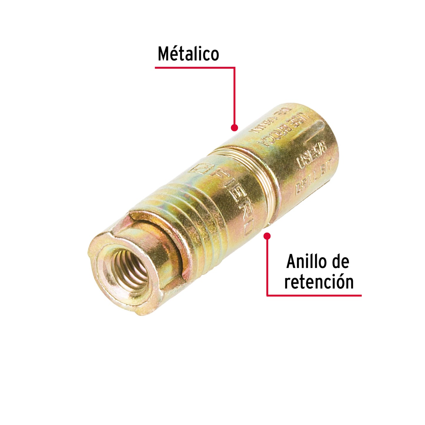 4 Taquetes Expansivos 5/16 pulg sin Tornillo