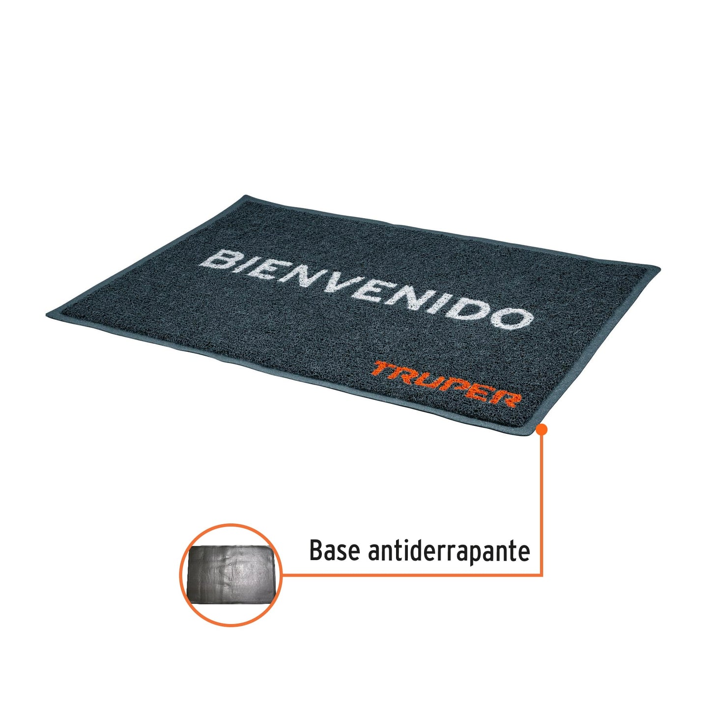 Tapete para entrada en PVC con base antiderrapante