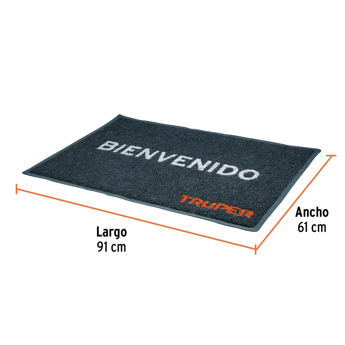 Tapete para entrada en PVC con base antiderrapante