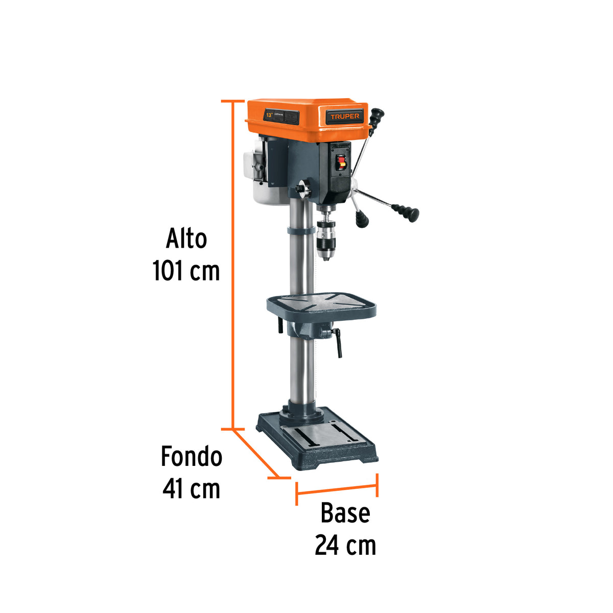 Taladro de piso 13 pulg 3/4 HP 5/8 pulg - SKU 16178