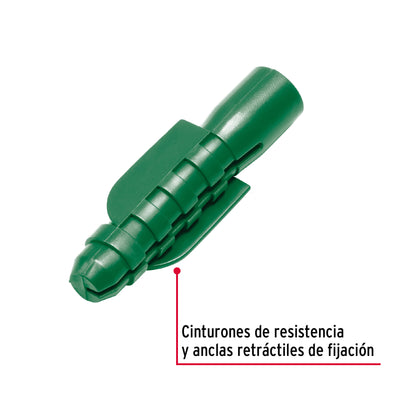 50 Taquetes de Plástico 1/2 pulg