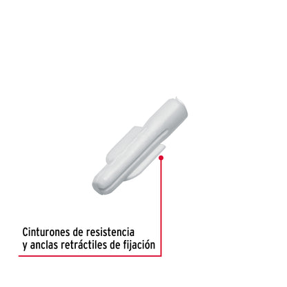 50 Taquetes de Plástico 3/16 pulg