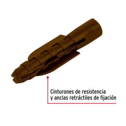 50 Taquetes de Plástico 5/16 pulg