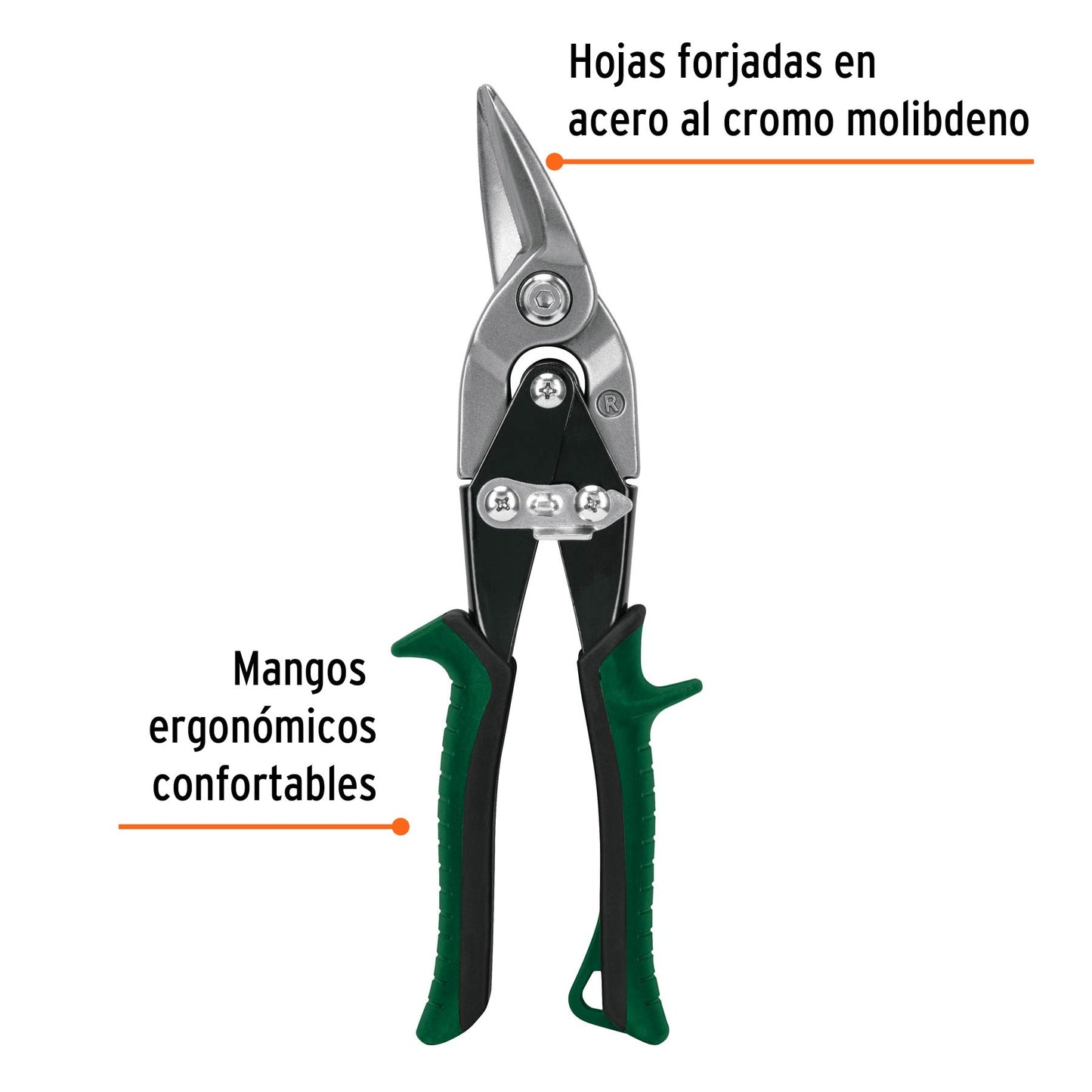Tijera de aviación corte derecho 10