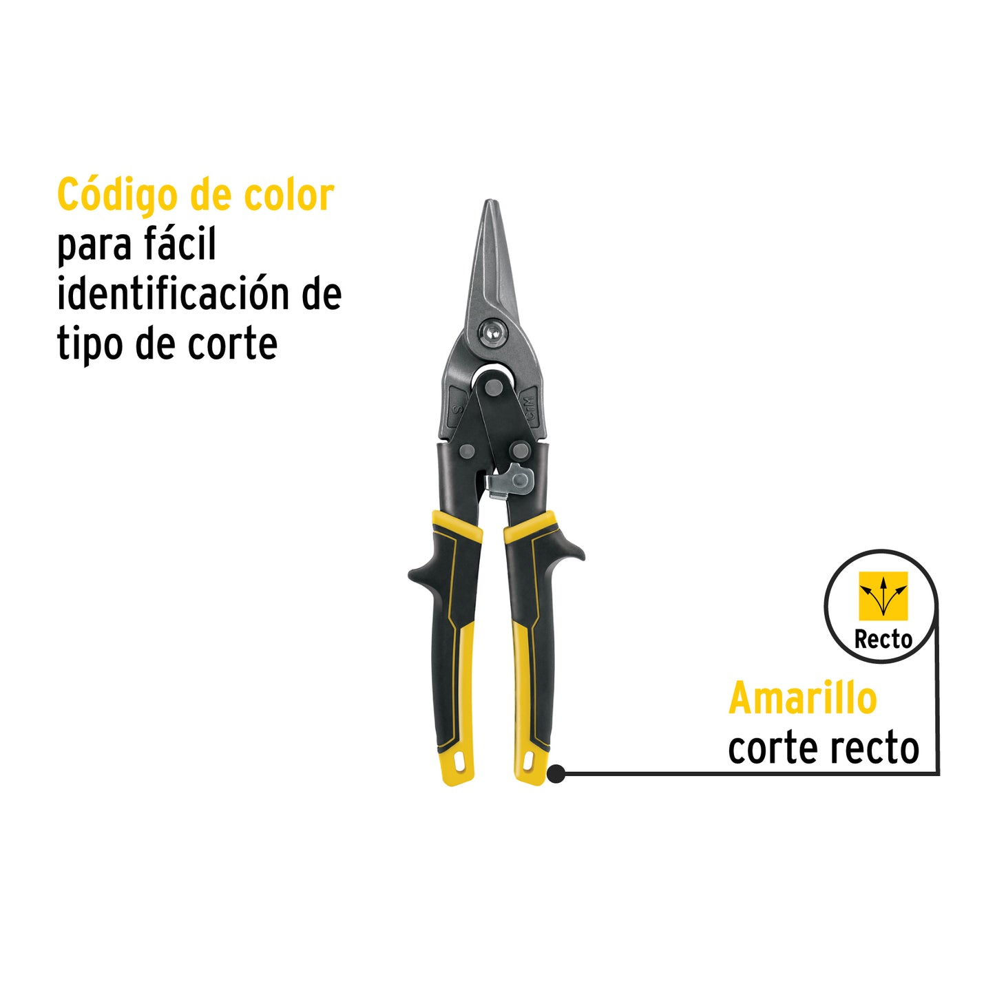 Tijera de aviación corte recto 10
