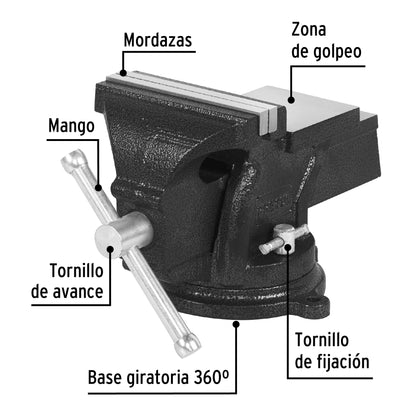 Tornillo de banco 5 pulg de hierro gris - SKU 26042