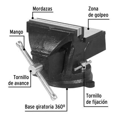 Tornillo de banco 6 pulg de hierro gris - SKU 26043