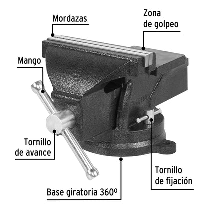 Tornillo de banco 8 pulg de hierro gris - SKU 26044