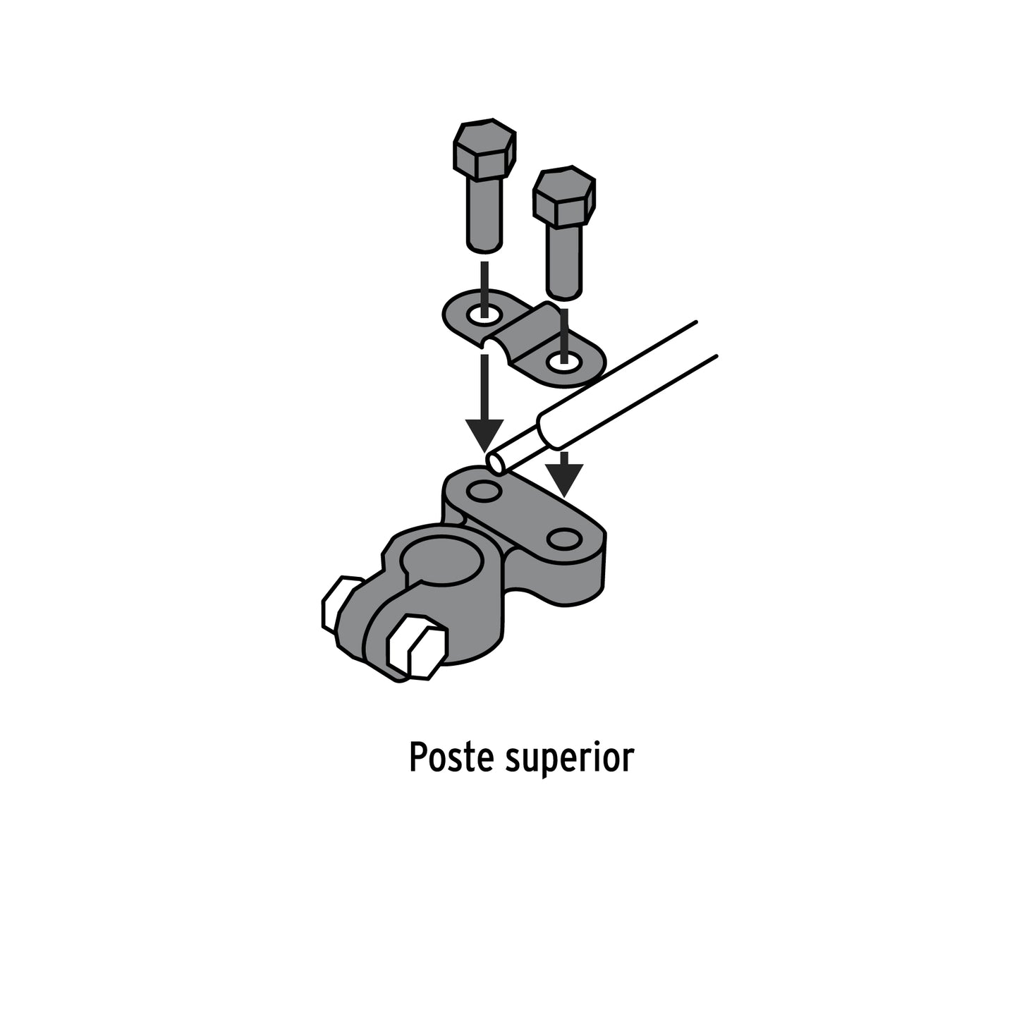 Terminales para batería de poste superior de plomo juego de 2