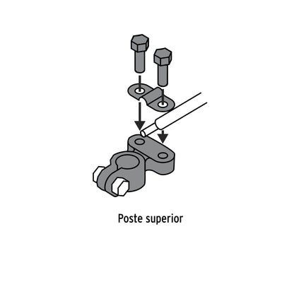 Terminales para batería de poste superior de plomo juego de 2