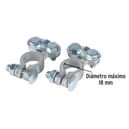 Terminales para batería de poste superior de plomo juego de 2