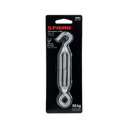 Tensor Zinc Ojo Gancho 1/4 Pulgada