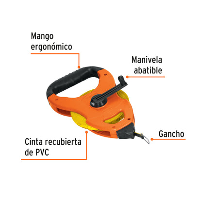 Cinta metrica de fibra de vidrio 30 m