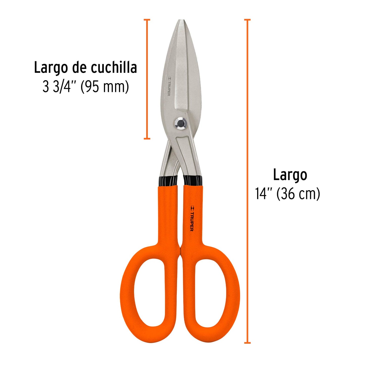 Tijera para hojalatero resistente 14 pulgadas