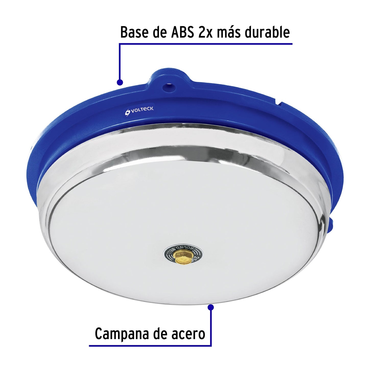 Timbre industrial tipo campana de 10" de 110 V con tono fuerte para alarma