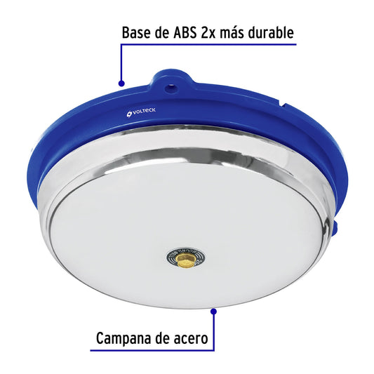 Timbre industrial tipo campana de 10" de 110 V con tono fuerte para alarma