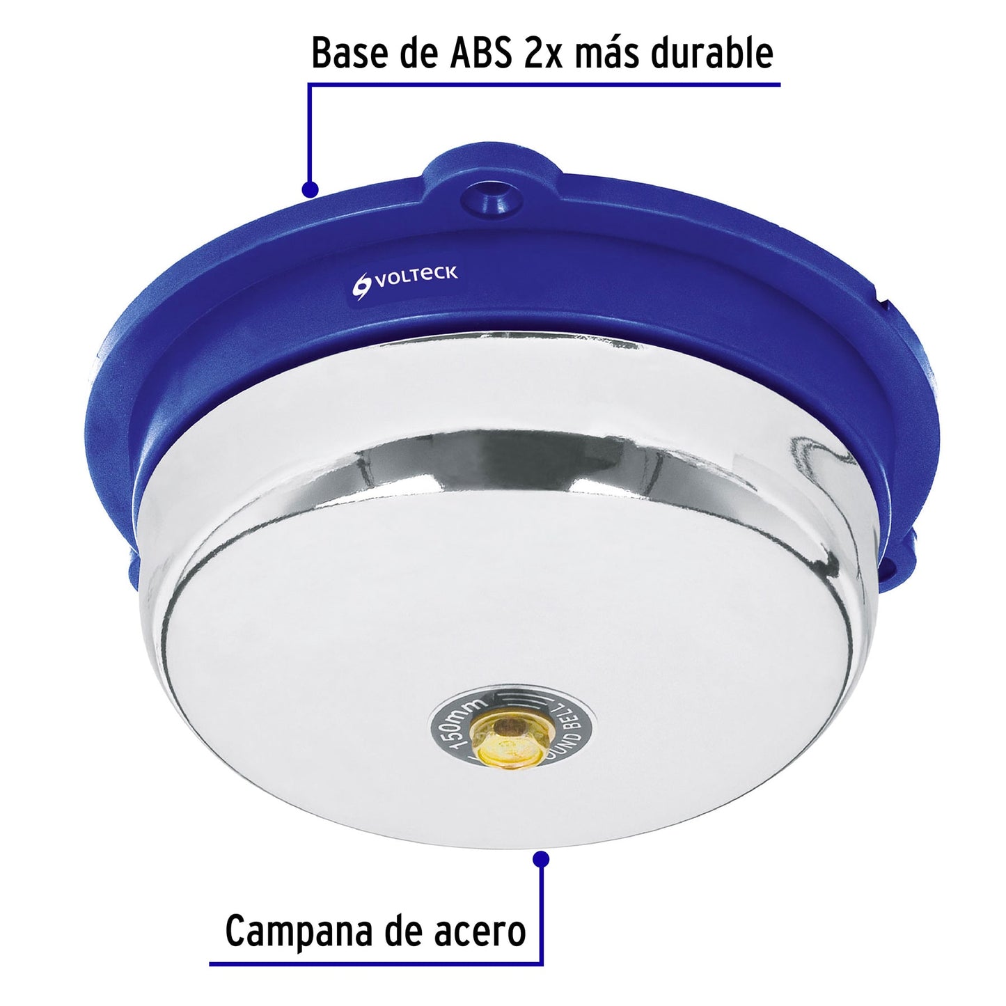 Timbre industrial tipo campana de 6" de 110 V con tono fuerte para alarma