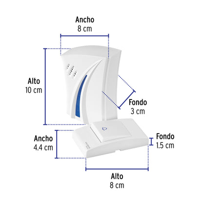 Timbre inalámbrico de pilas, 36 tonos, VOLTECK BASIC · vista 3