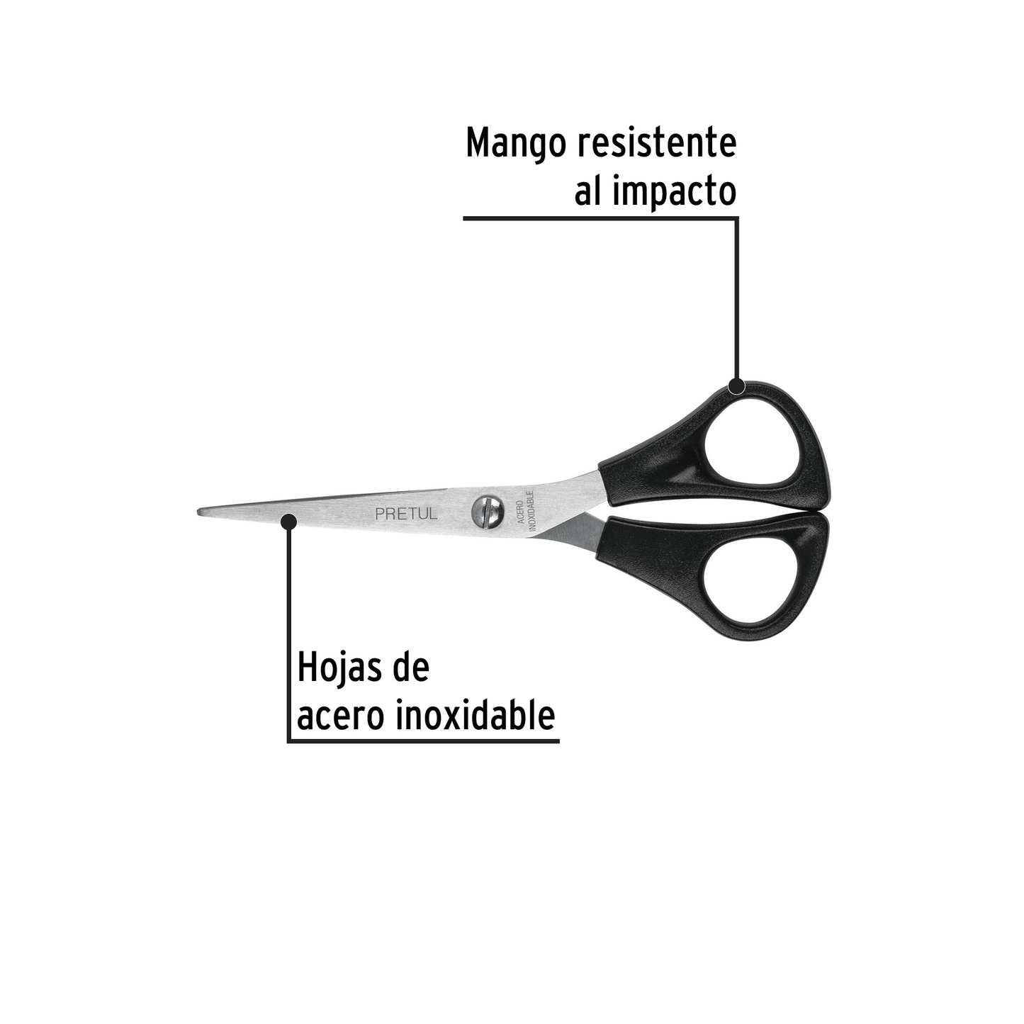 Tijera de acero inoxidable para office 6