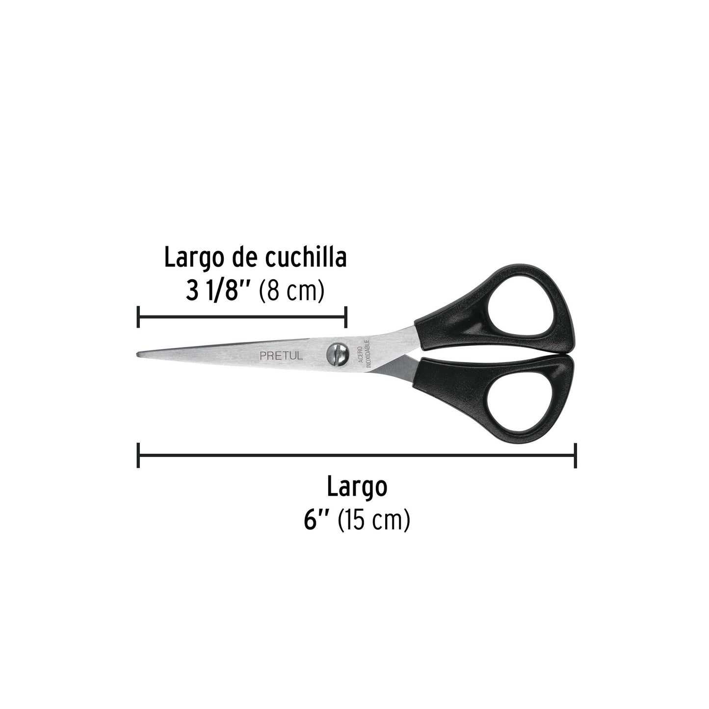 Tijera de acero inoxidable para office 6