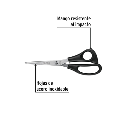 Tijera de acero inoxidable para office 7